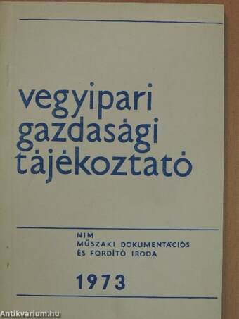 Vegyipari Gazdasági Tájékoztató 1973/6.