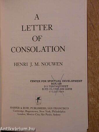 A letter of consolation