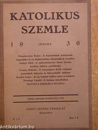 Katolikus Szemle 1936. június