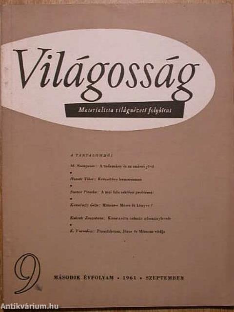 Világosság 1961. szeptember