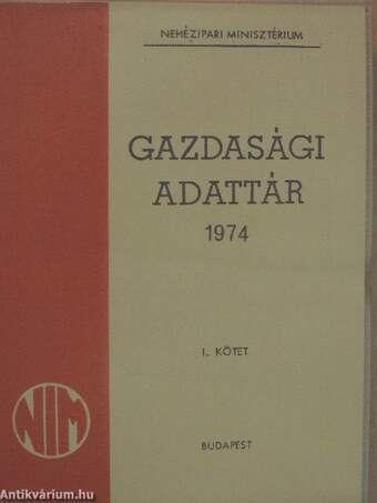 Gazdasági adattár 1974. I-II.