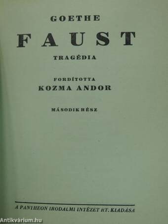 Faust I-II.