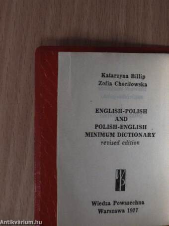 English-polish and Polish-english minimum dictionary (minikönyv)