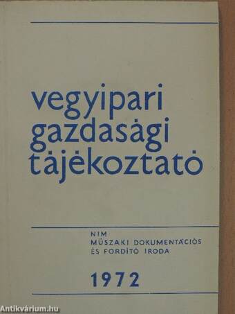 Vegyipari Gazdasági Tájékoztató 1972/3.