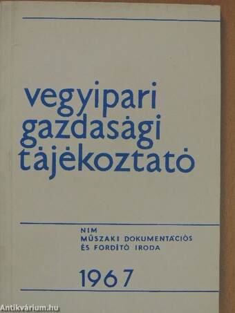 Vegyipari Gazdasági Tájékoztató 1967/3.