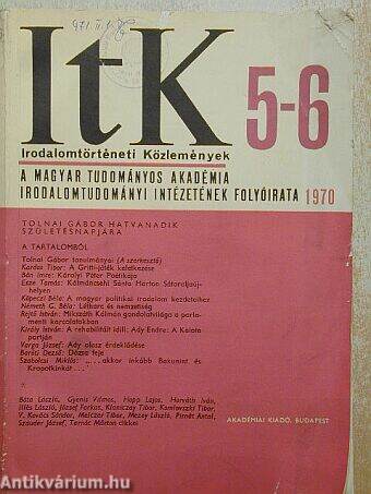 Irodalomtörténeti Közlemények 1970/5-6.