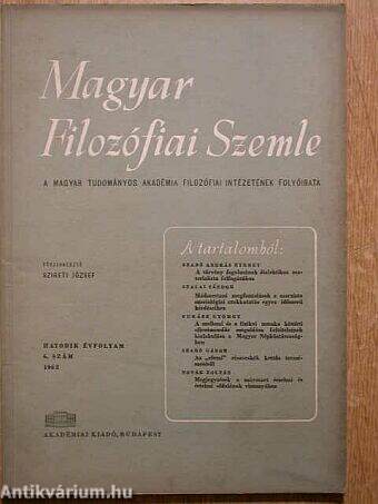 Magyar Filozófiai Szemle 1962/6.