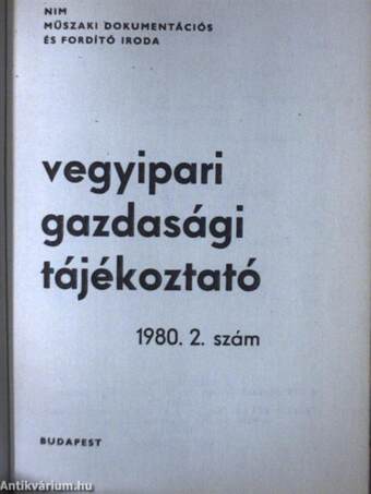 Vegyipari Gazdasági Tájékoztató 1980/2.