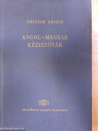 Angol-magyar kéziszótár