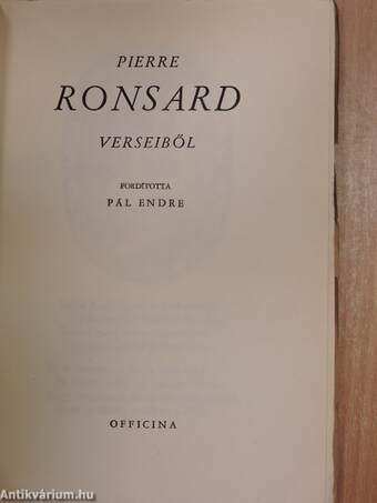 Pierre Ronsard verseiből