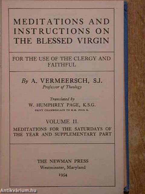 Meditations and instructions on the blessed virgin II.