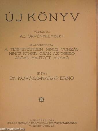 Új könyv - Az örvényelmélet