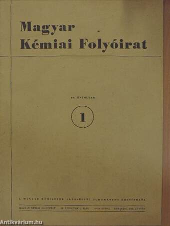 Magyar Kémiai Folyóirat 1953. január