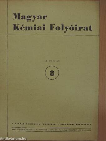 Magyar Kémiai Folyóirat 1952. augusztus