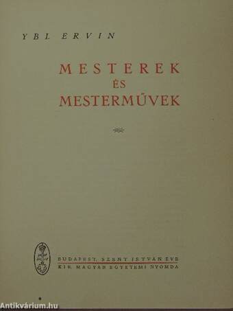 Mesterek és mesterművek