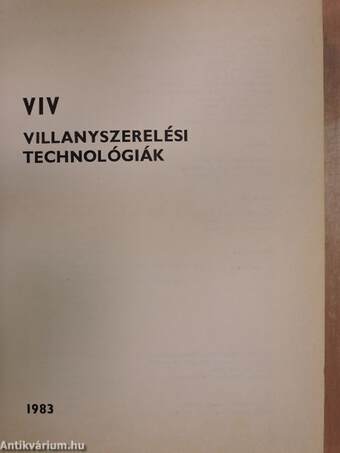 VIV Villanyszerelési technológiák