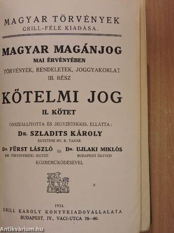 Kötelmi jog II.