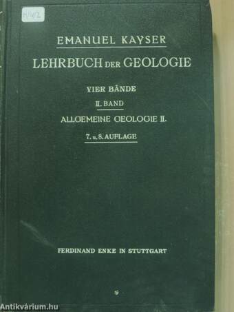 Lehrbuch der Allgemeinen Geologie II.