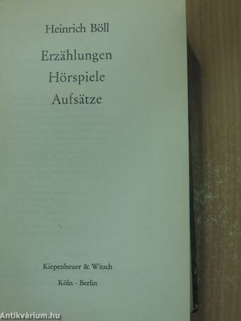 Erzählungen, Hörspiele, Aufsätze