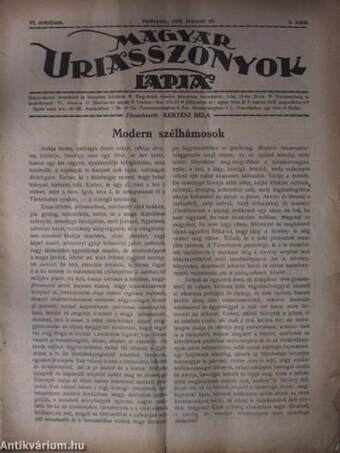 Magyar Uriasszonyok Lapja 1929. február 10.