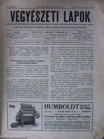 Vegyészeti lapok 1908. szeptember 20.