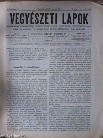 Vegyészeti lapok 1908. március 20.