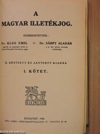 A magyar illetékjog I.