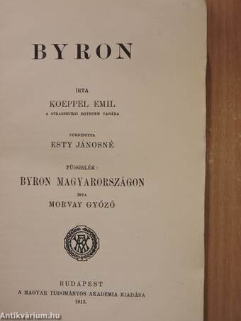 Byron/Byron Magyarországon