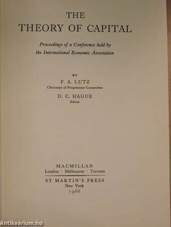 The theory of capital