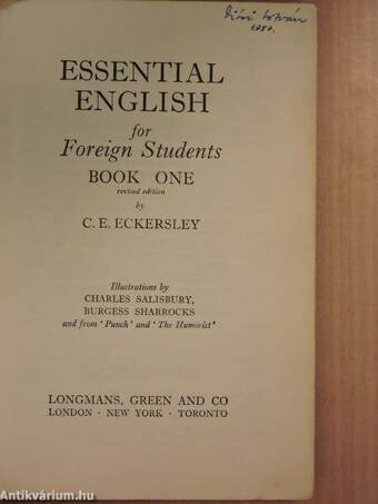 Essential English for Foreign Students Book 1.