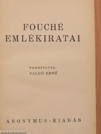 Fouché emlékiratai