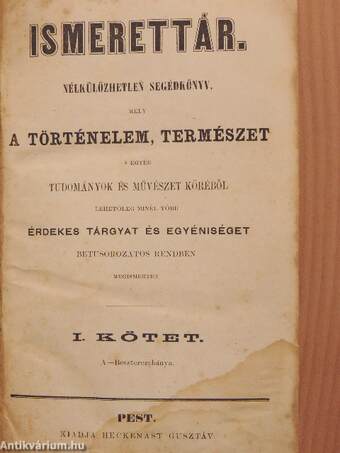 Ismerettár I. (töredék)