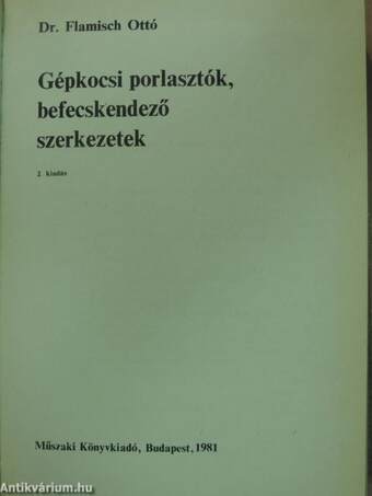 Gépkocsi porlasztók, befecskendező szerkezetek