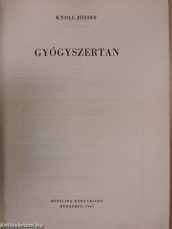 Gyógyszertan