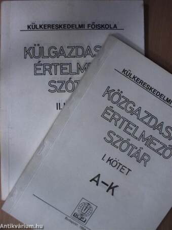 Külgazdasági értelmező szótár I-II.