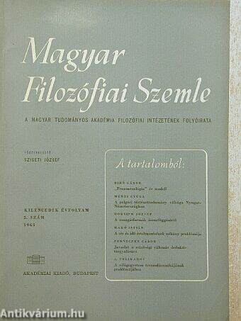 Magyar Filozófiai Szemle 1965/5.
