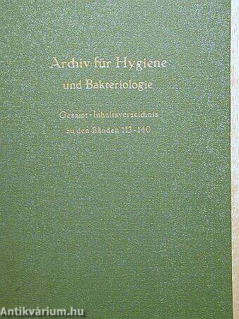 Archiv für Hygiene und Bakteriologie