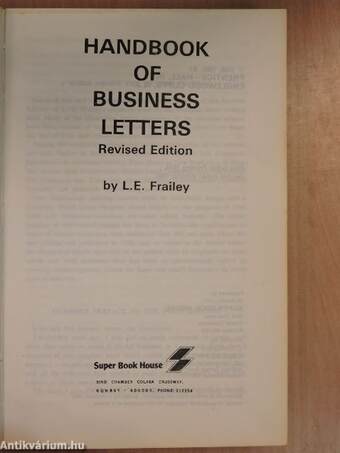 Handbook of Business Letters