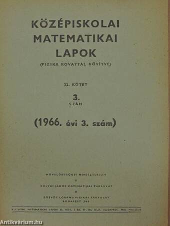 Középiskolai matematikai lapok 1966/3.