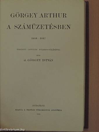 Görgey Arthur a számüzetésben