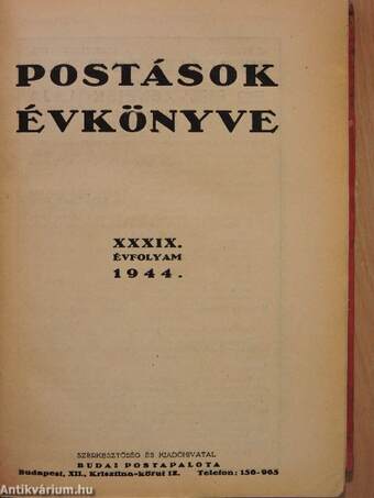 Postások évkönyve 1944