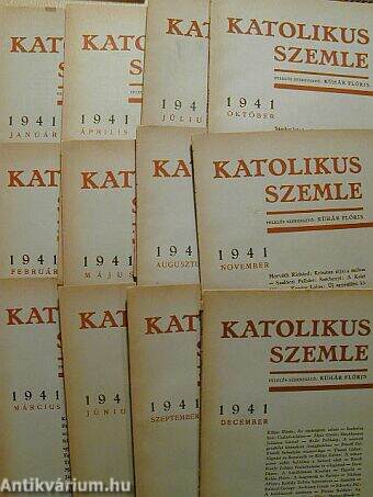 Katolikus Szemle 1941. január-december