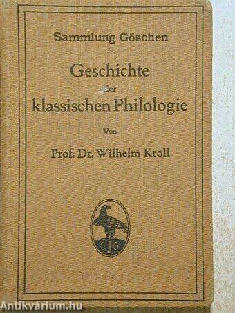 Geschichte der klassischen Philologie