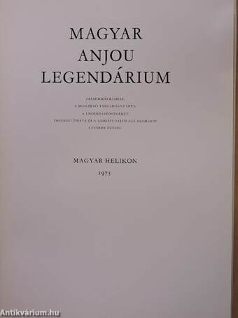 Magyar Anjou legendárium