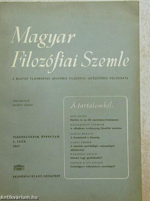 Magyar Filozófiai Szemle 1967/5.