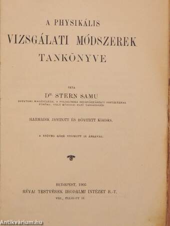 A physikális vizsgálati módszerek tankönyve