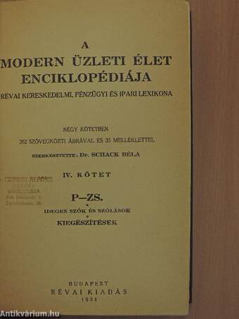 A modern üzleti élet enciklopédiája IV. (töredék)