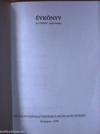 Évkönyv az 1996/97. színi évadra