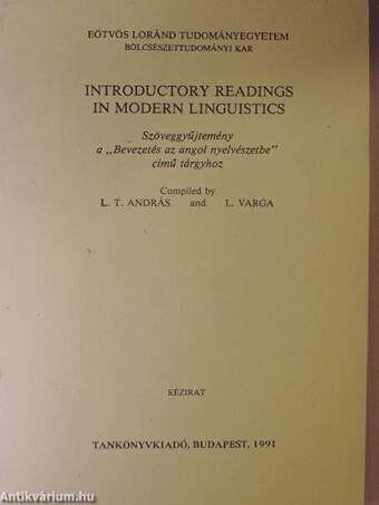 Introductory readings in modern linguistics