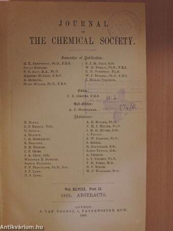 Journal of the Chemical Society 1885/II.